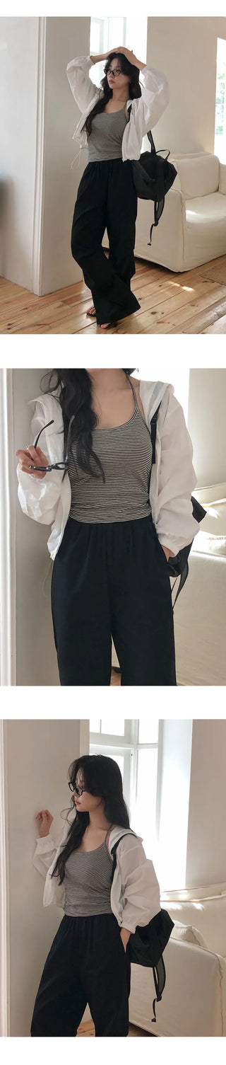 Luiten Loose Fit String Hooded Windbreaker