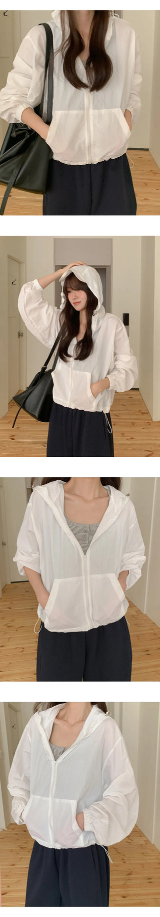 Luiten Loose Fit String Hooded Windbreaker