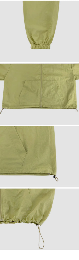 Luiten Loose Fit String Hooded Windbreaker