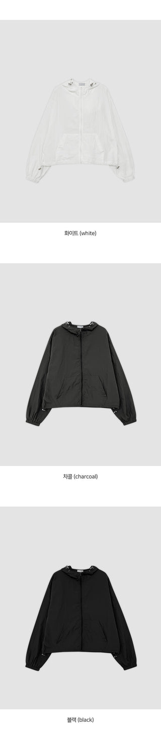 Luiten Loose Fit String Hooded Windbreaker
