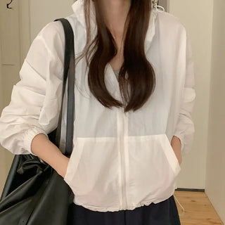 Luiten Loose Fit String Hooded Windbreaker
