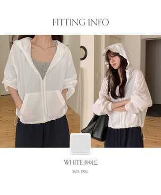 Luiten Loose Fit String Hooded Windbreaker