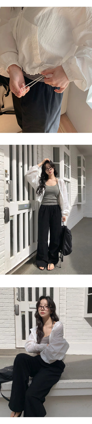Luiten Loose Fit String Hooded Windbreaker