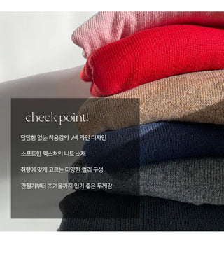Herki Raglan V neck Long Sleeve Knit