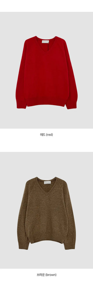 Herki Raglan V neck Long Sleeve Knit