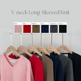 Herki Raglan V neck Long Sleeve Knit