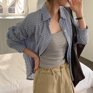 Lover's Wrinkle Check Long Sleeve Shirt