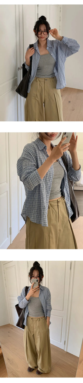 Lover's Wrinkle Check Long Sleeve Shirt