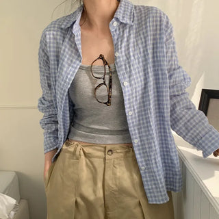 Lover's Wrinkle Check Long Sleeve Shirt