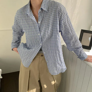 Lover's Wrinkle Check Long Sleeve Shirt