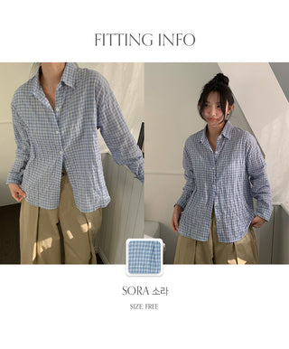 Lover's Wrinkle Check Long Sleeve Shirt