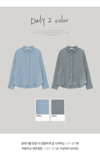 Lover's Wrinkle Check Long Sleeve Shirt