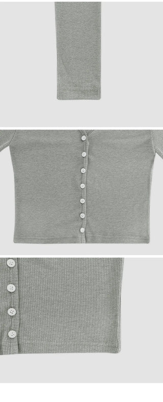 Mint V neck See through Long sleeve Cardigan