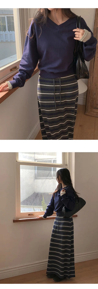 Dearjet V neck Loose Fit Sweatshirt