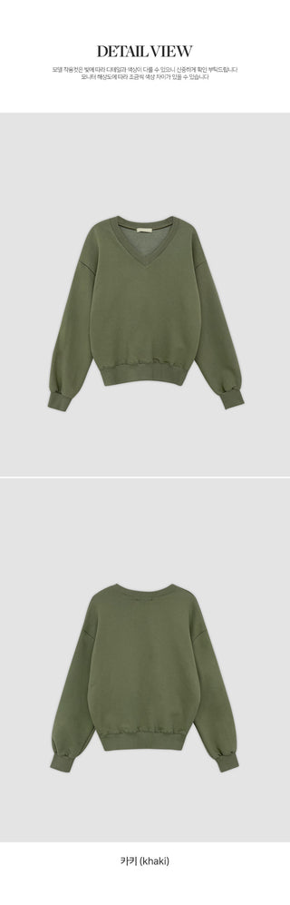 Dearjet V neck Loose Fit Sweatshirt