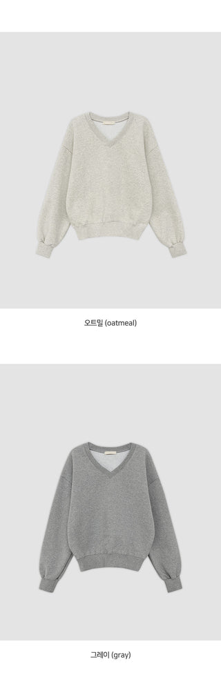 Dearjet V neck Loose Fit Sweatshirt