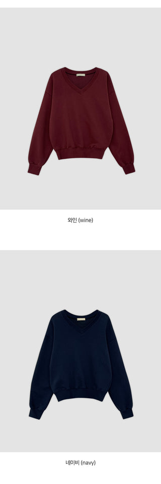 Dearjet V neck Loose Fit Sweatshirt
