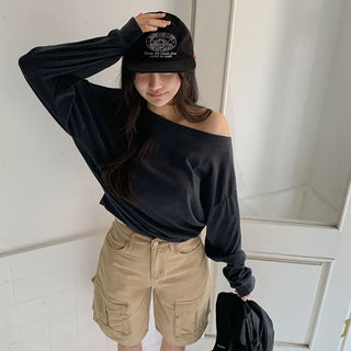 Dusche One Shoulder Long Sleeve T Shirt
