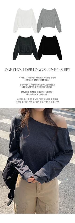 Dusche One Shoulder Long Sleeve T Shirt