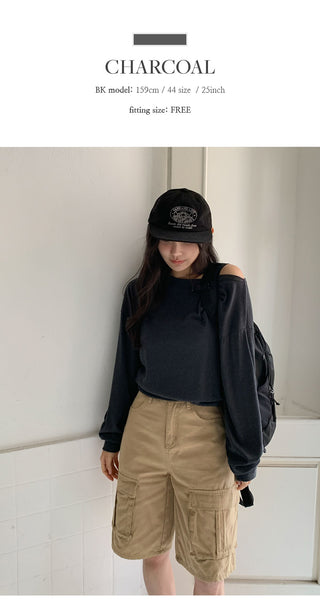 Dusche One Shoulder Long Sleeve T Shirt