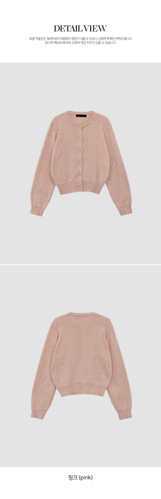 Lemain Round Long Sleeve Knit Cardigan
