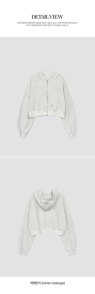 Radov Crop Zip Up Hoodie