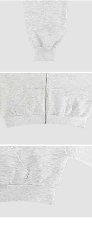 Radov Crop Zip Up Hoodie
