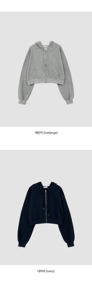 Radov Crop Zip Up Hoodie