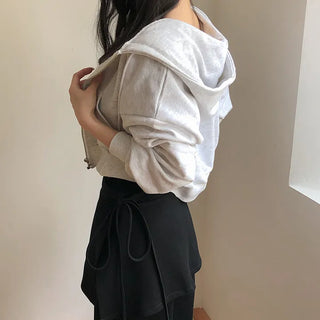 Radov Crop Zip Up Hoodie