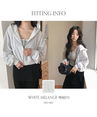Radov Crop Zip Up Hoodie