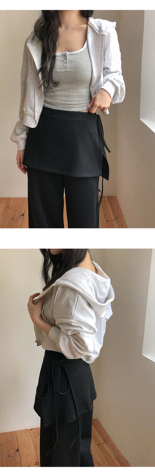 Radov Crop Zip Up Hoodie