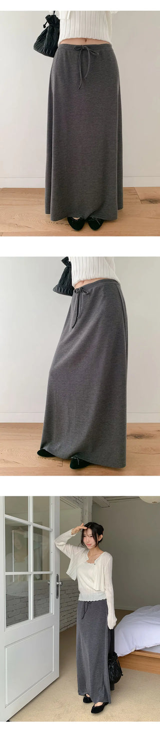 Onart String Flare Long Skirt