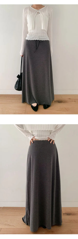 Onart String Flare Long Skirt