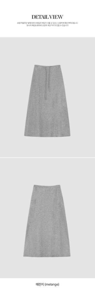 Onart String Flare Long Skirt