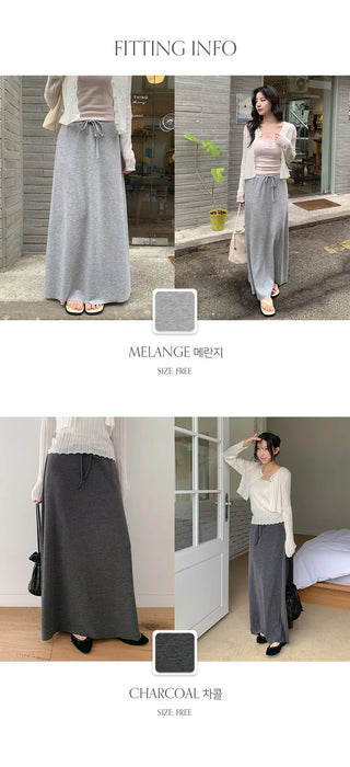 Onart String Flare Long Skirt