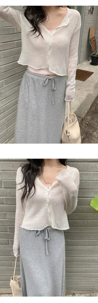 Kaibin Round See through Cardigan
