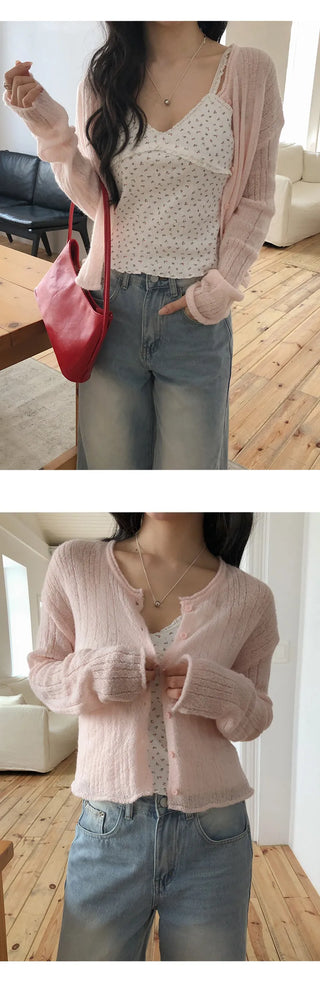 Kaibin Round See through Cardigan