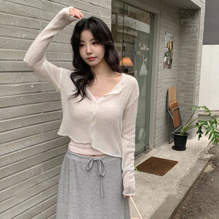 Kaibin Round See through Cardigan