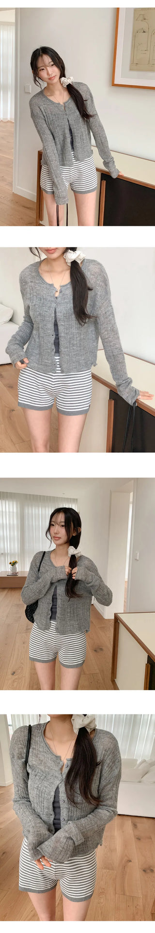 Kaibin Round See through Cardigan