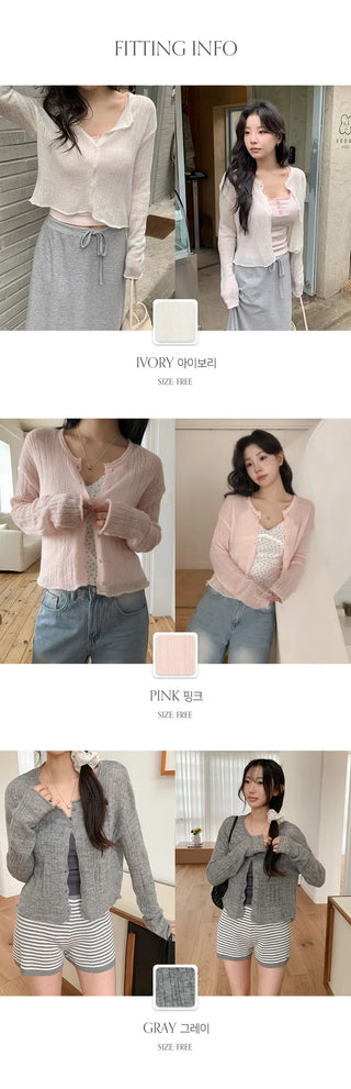 Kaibin Round See through Cardigan