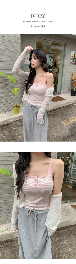Kaibin Round See through Cardigan