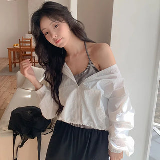 Karein Striped String Halterneck Sleeveless Top
