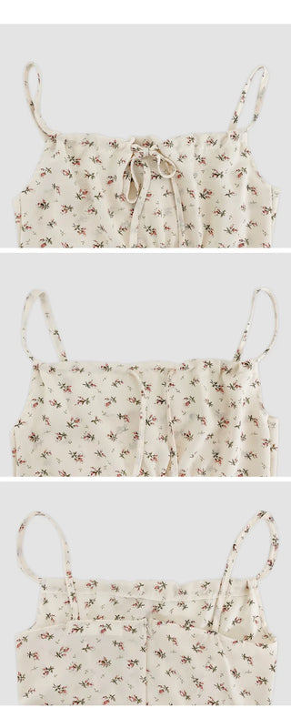 Amorin Flower String Flare Bustier Mini Dress