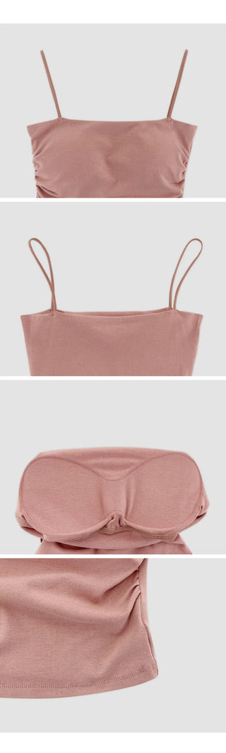 Leart Cap Shirred Strap Sleeveless