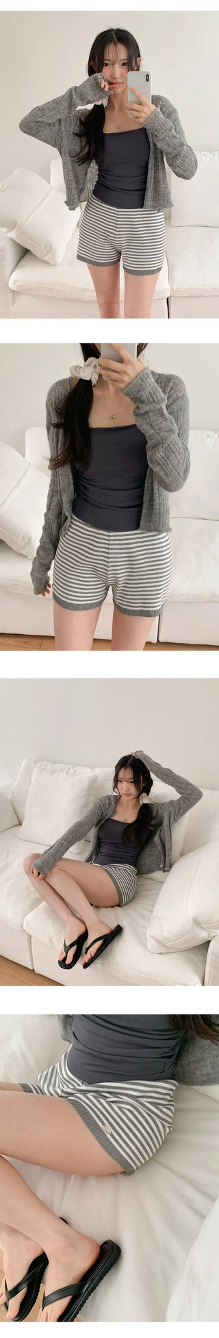 Adev Pendant Banding Knit Shorts
