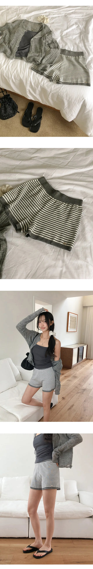 Adev Pendant Banding Knit Shorts