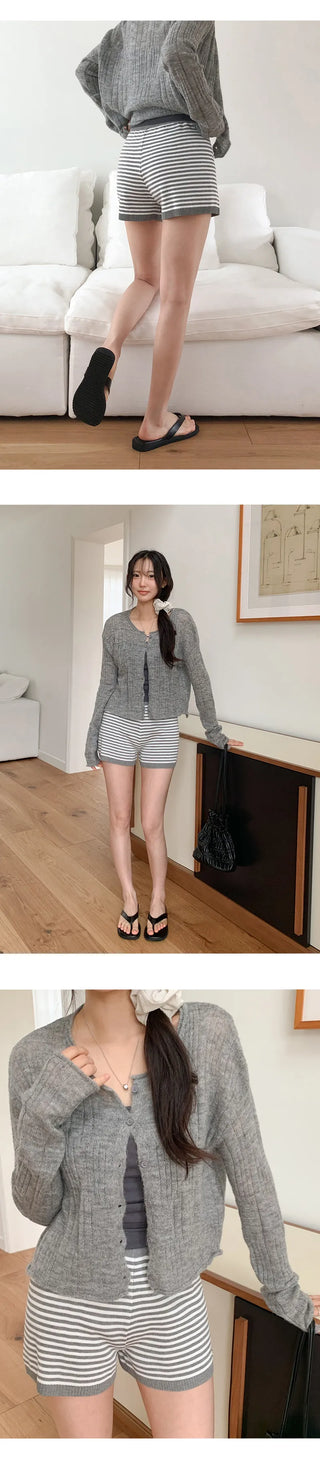 Adev Pendant Banding Knit Shorts