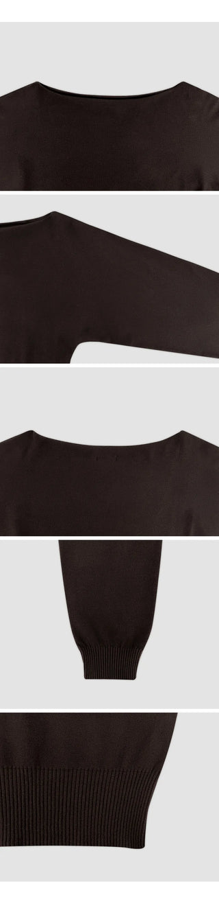 Luitel One Shoulder Viscose Loose Fit Long Sleeve Knit