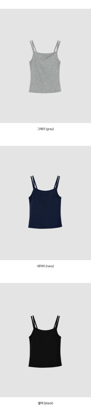 Odelve Double Strap Ribbed Cotton Sleeveless