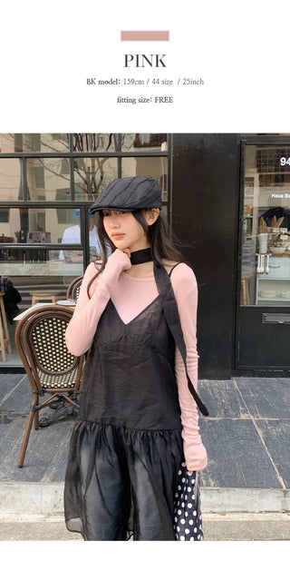 Cloe It Cutout See through U Neck Long Sleeve T Shirt